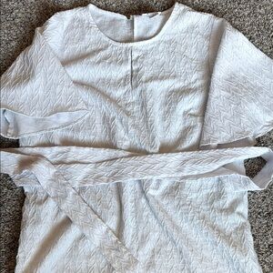 Liz Claiborne Textured White Blouse